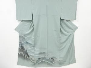 リサイクル　寺塔風景模様色留袖